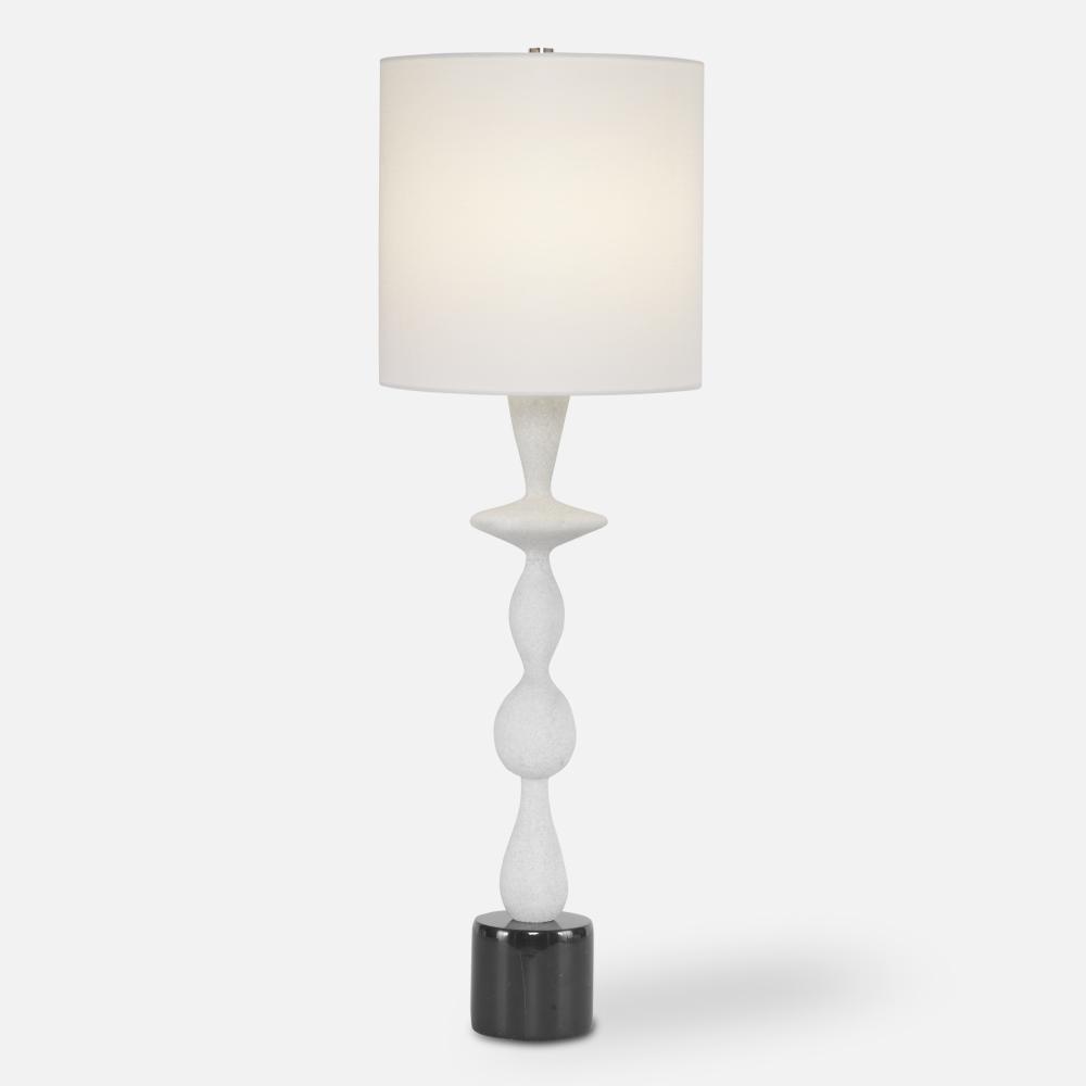 Uttermost Inverse White Marble Table Lamp