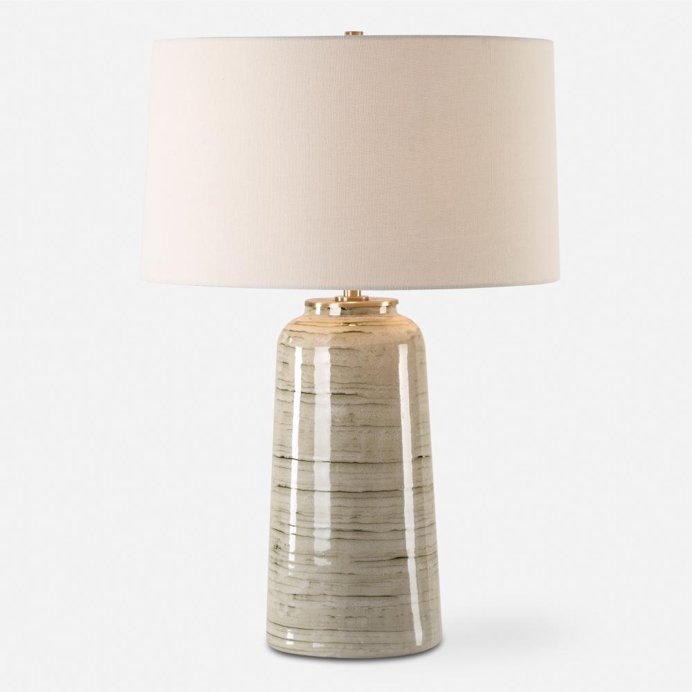 Strata Tan Glaze Table Lamp