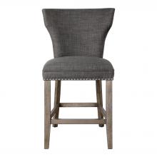 Uttermost 23433 - Arnaud Charcoal Counter Stool