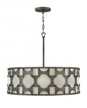 Hinkley 4736WBZ - Hinkley Lighting Carter Series 4736BNG Drum Pendant/Chandelier