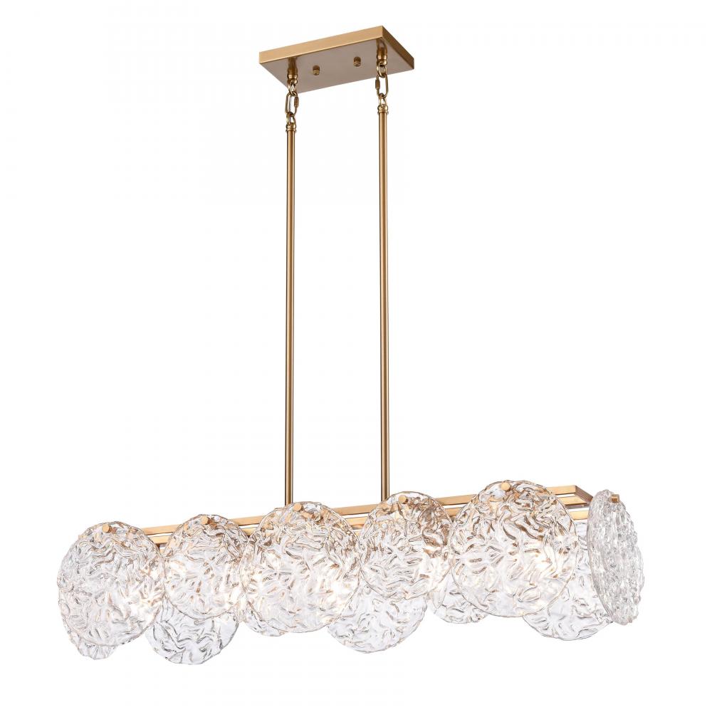 Ensemble 33'' Wide 5-Light Linear Chandelier - Satin Brass