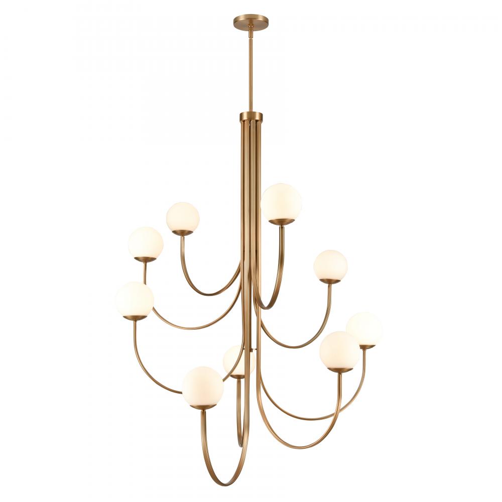 Caroline 44'' Wide 9-Light Chandelier - Brushed Gold