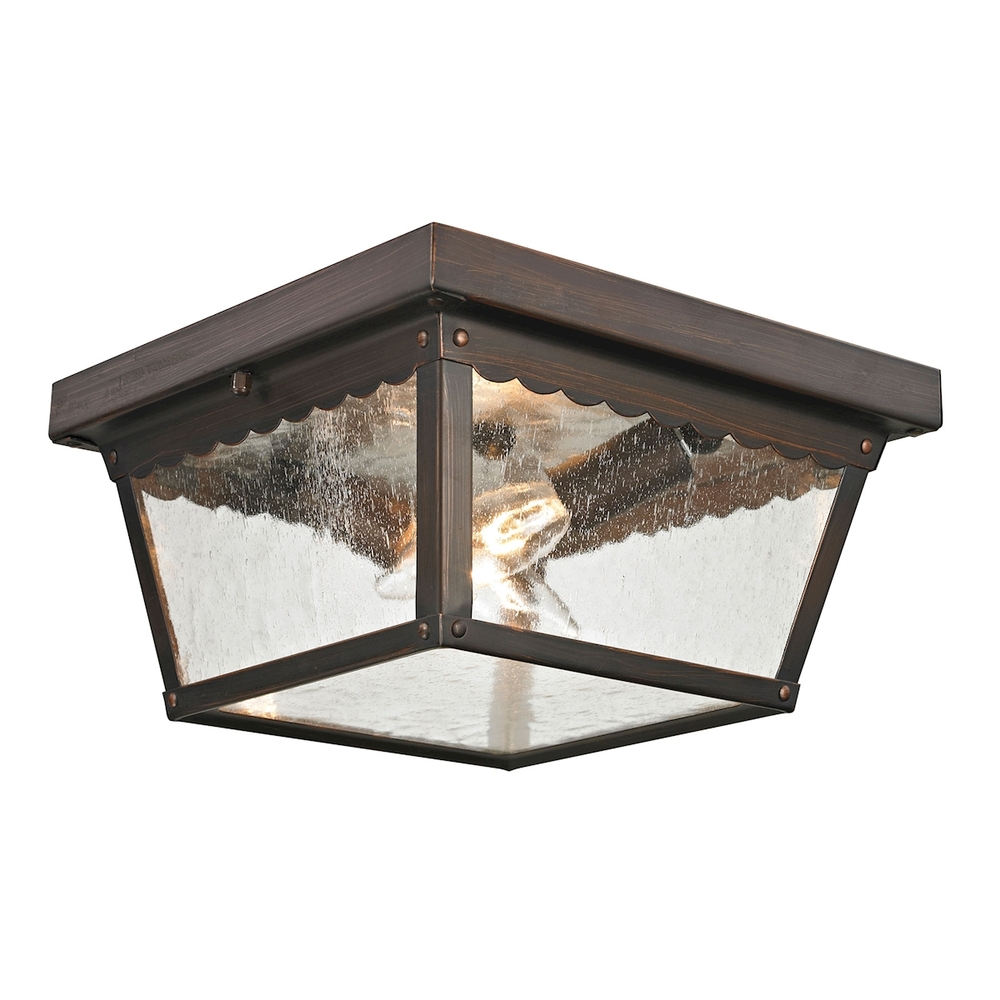 Thomas - Springfield 10'' Wide 2-Light Outdoor Flush Mount - Hazelnut Bronze