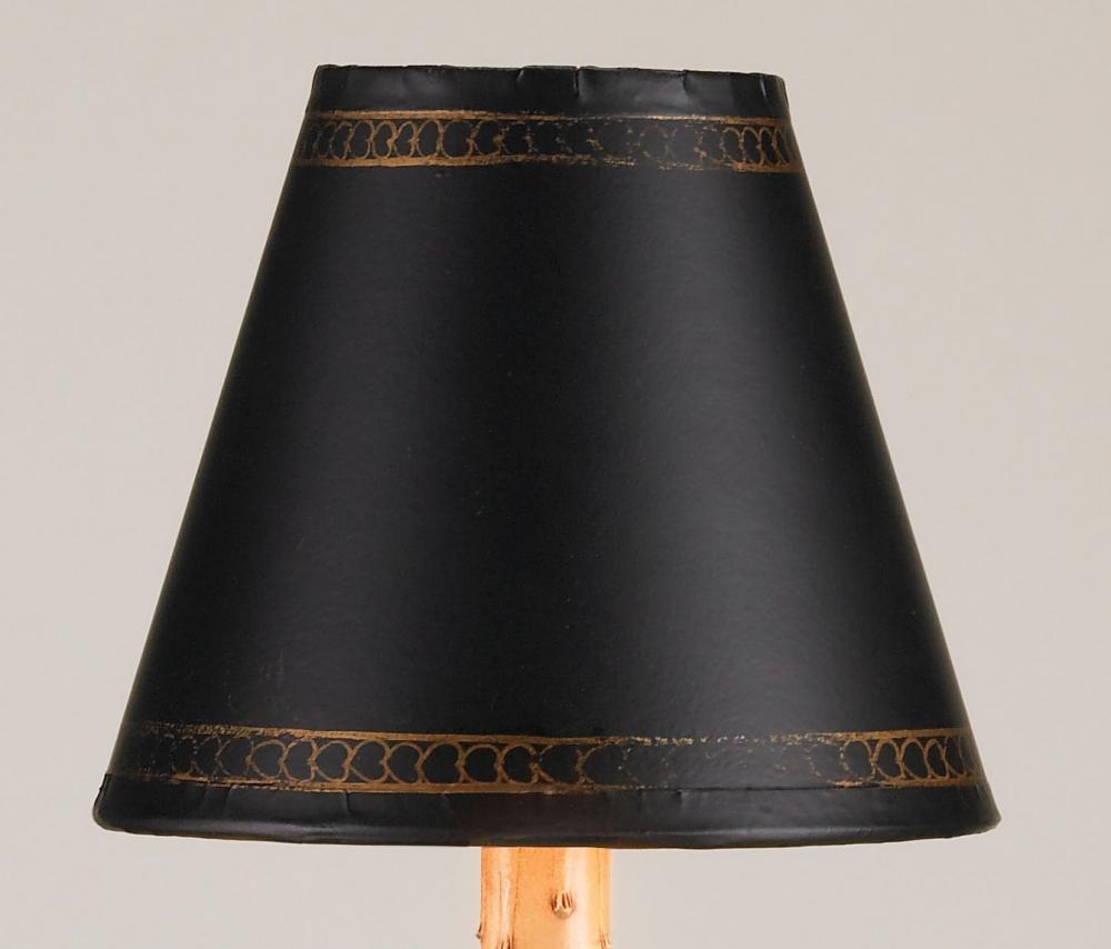 Black/Antique Gold Accents Paper Shade