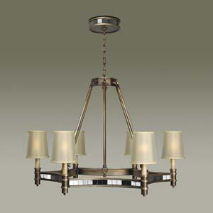 Six Light Bronze Up Chandelier